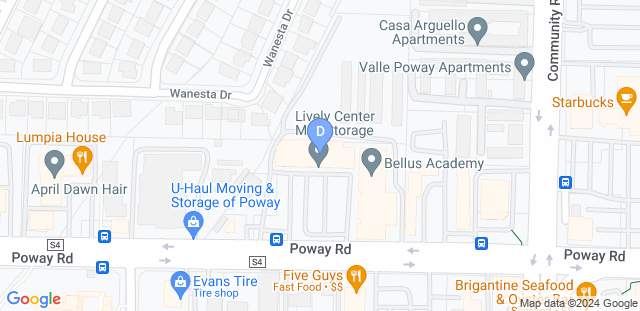 Map to Deseo Studios - Poway